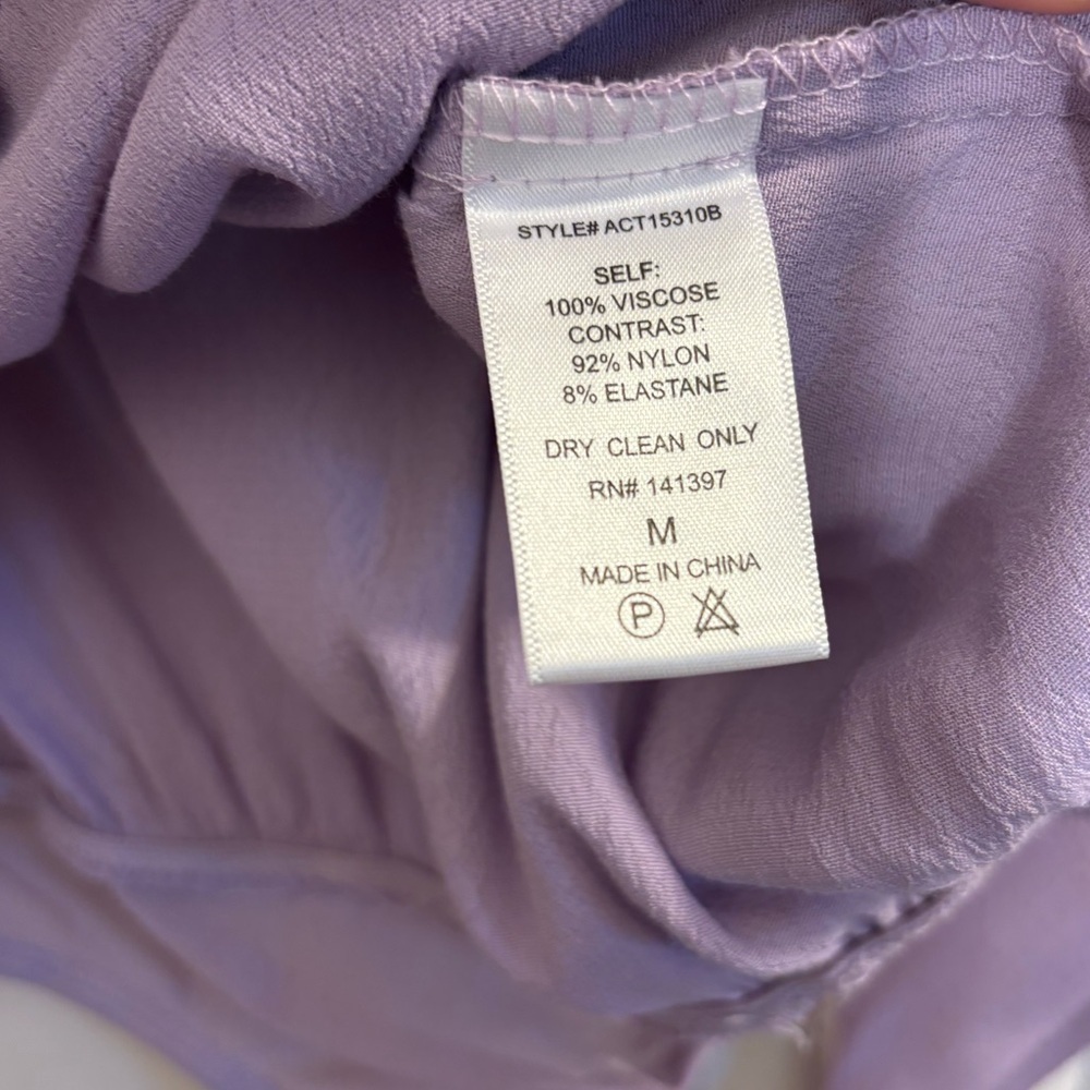 Astr The Label Lavender Tie Front Flutter Sleeve … - image 5